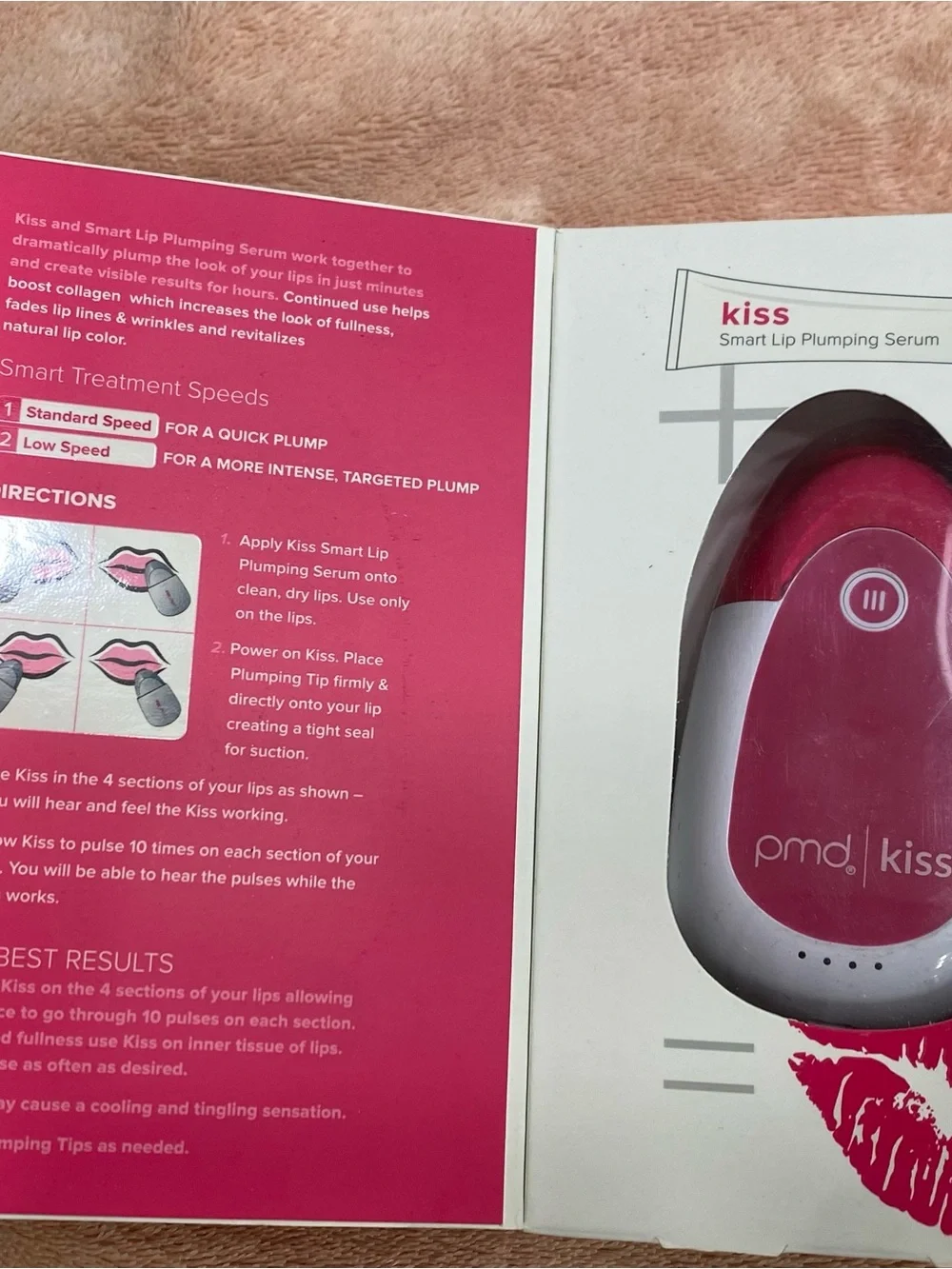 Kiss Lip Plumping Device - Hot Pink and White